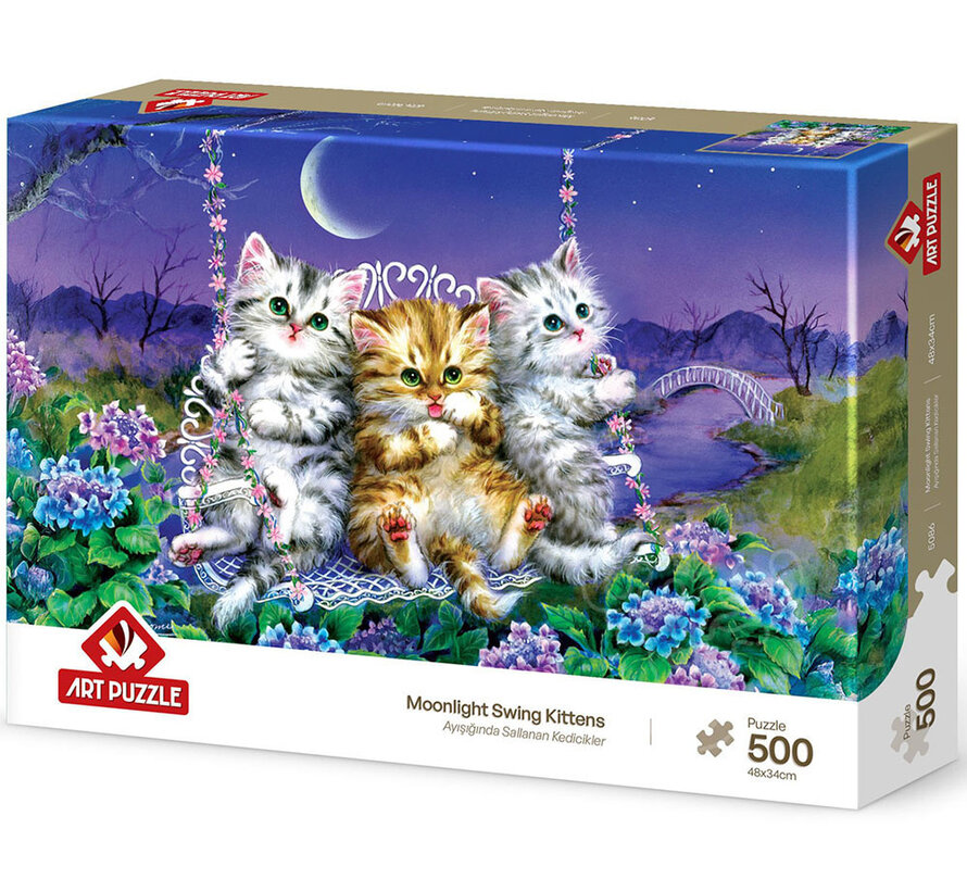 Art Puzzle Moonlight Swing Kittens Puzzle 500pcs