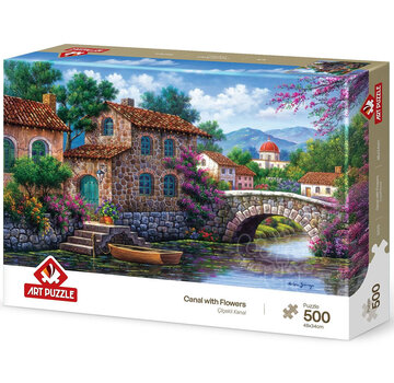 Art Puzzle Art Puzzle Canal With Flowers Puzzle 500pcs