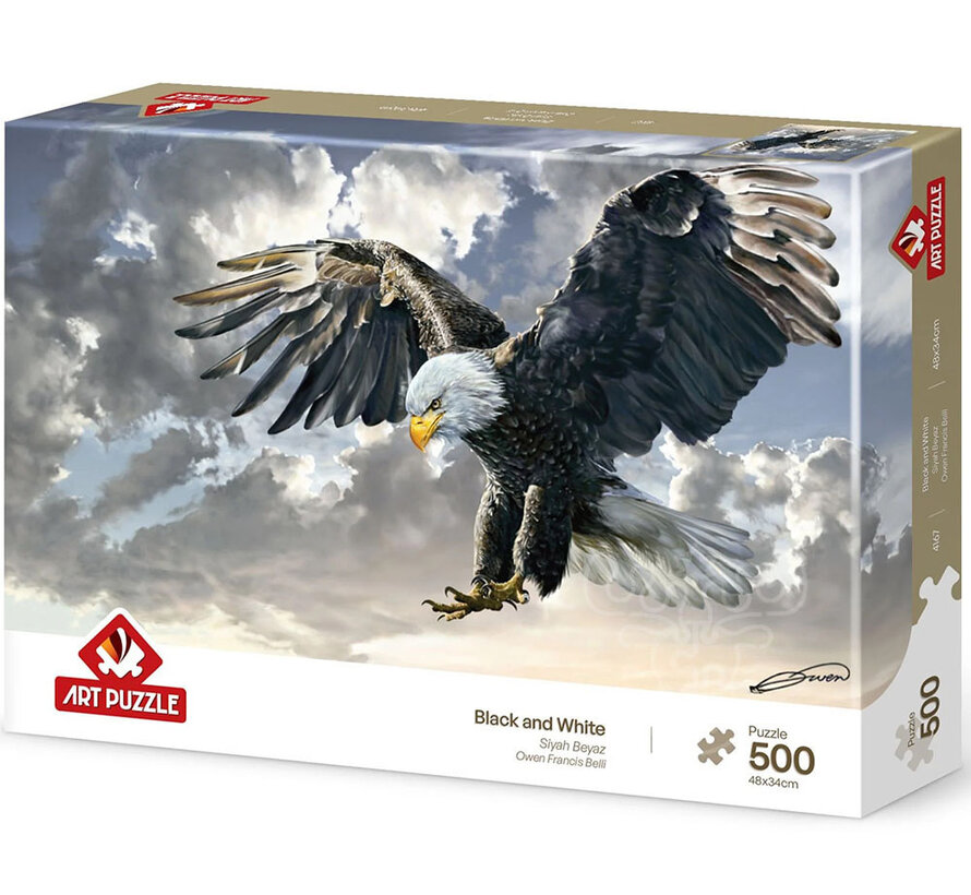 Art Puzzle Black & White (Bald Eagle) Puzzle 500pcs