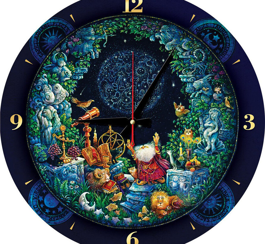 FINAL SALE Art Puzzle Astrology Puzzle 570pcs Clock