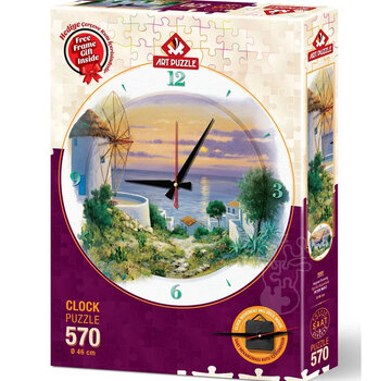 Art Puzzle Art Puzzle Aegean Evening Puzzle 570pcs Clock