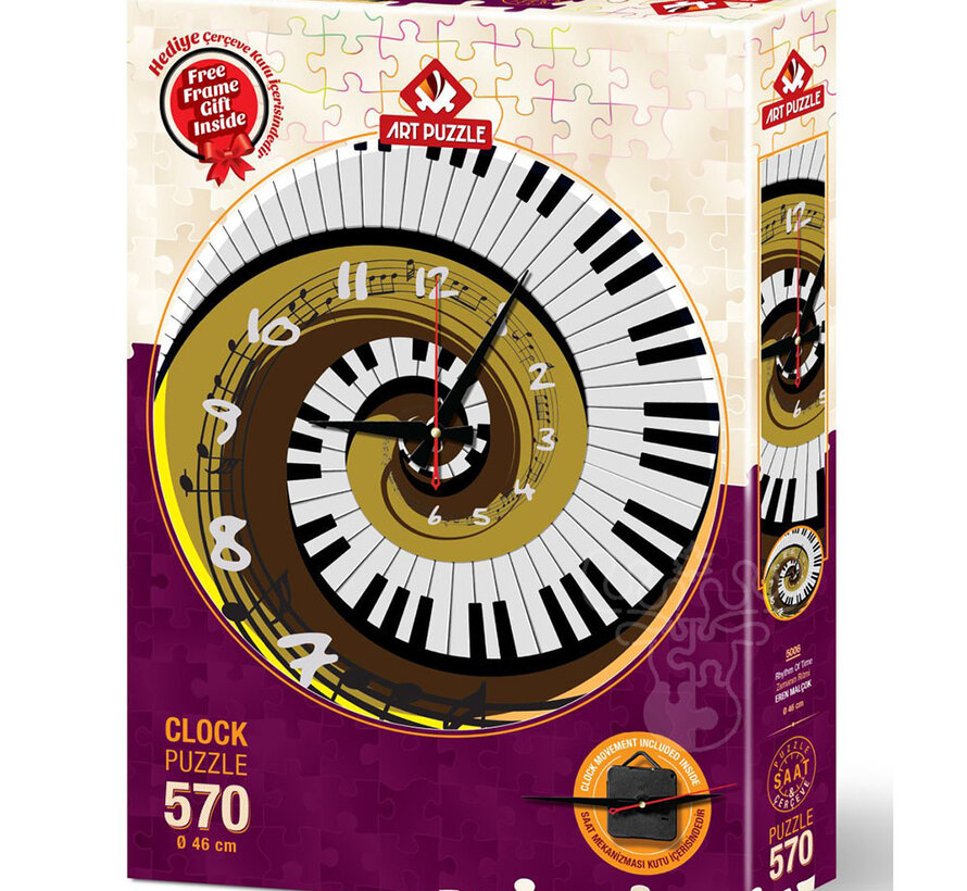 FINAL SALE Art Puzzle Rhythm Of Time Puzzle 570pcs Clock