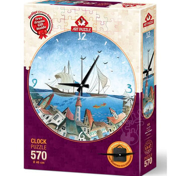 Art Puzzle FINAL SALE Art Puzzle Aqua City Puzzle 570pcs Clock