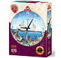 FINAL SALE Art Puzzle Aqua City Puzzle 570pcs Clock
