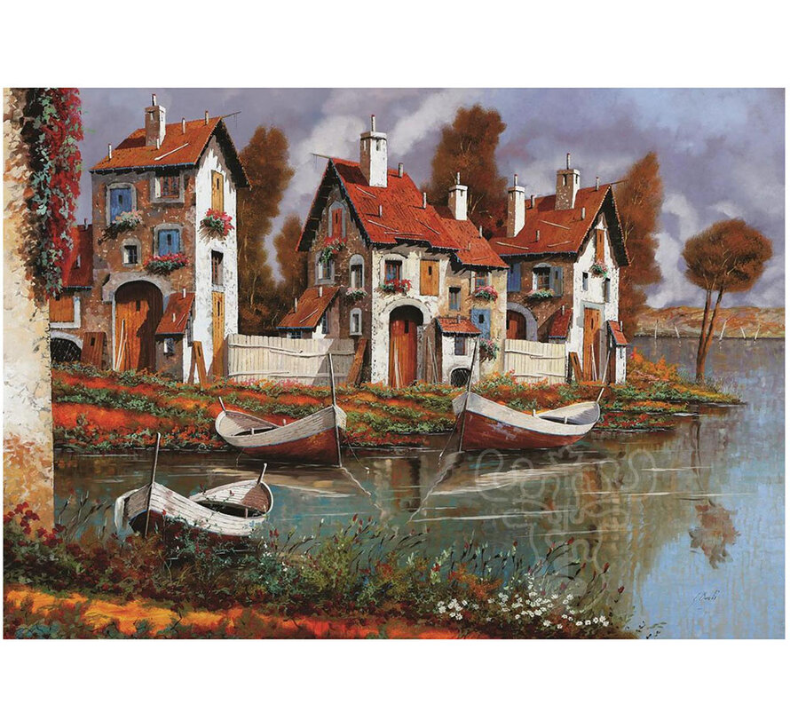 Art Puzzle Case A Cerchio, Italy Puzzle 1000pcs