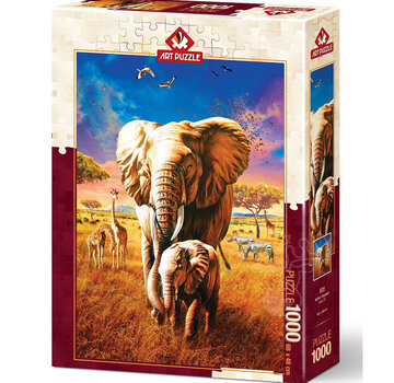 Art Puzzle Art Puzzle Mother Elephant Puzzle 1000pcs
