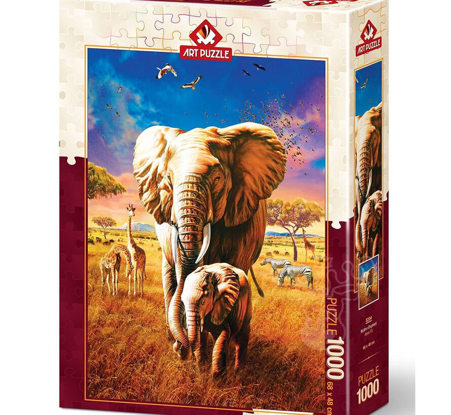 Art Puzzle Mother Elephant Puzzle 1000pcs