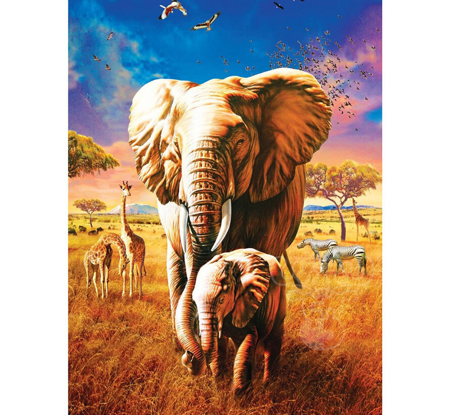 Art Puzzle Mother Elephant Puzzle 1000pcs