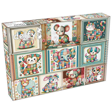 Delfy Delfy Patchwork Animal Parade Puzzle 1000pcs - Canada Only