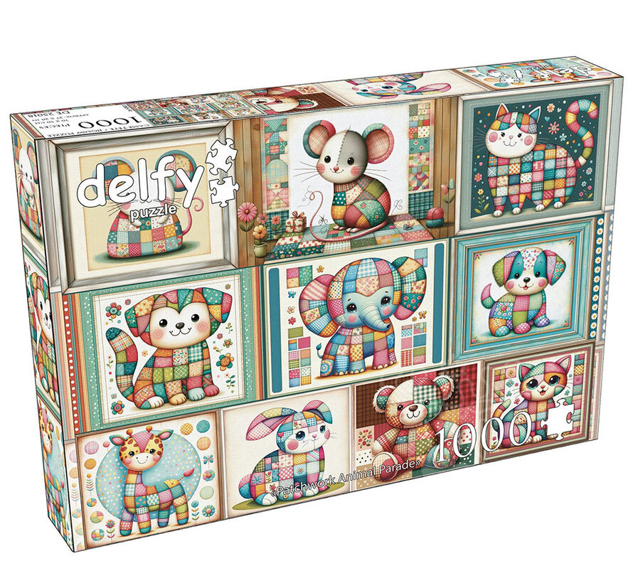 Delfy Patchwork Animal Parade Puzzle 1000pcs *