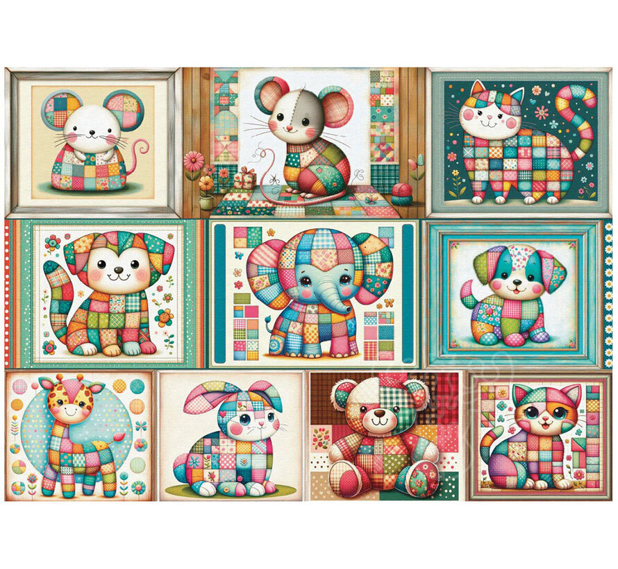 Delfy Patchwork Animal Parade Puzzle 1000pcs *