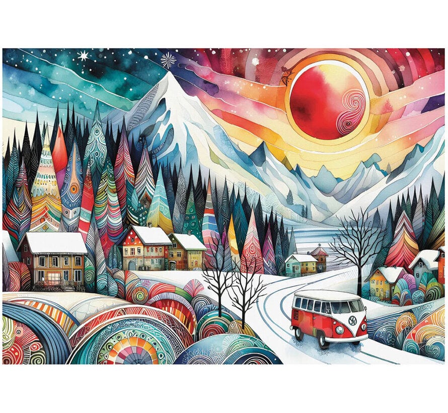 Delfy Mountain Path Wanderer Puzzle 1000pcs *