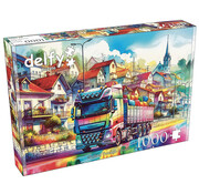 Delfy FINAL SALE Delfy Rolling Through Colors Puzzle 1000pcs - Canada Only