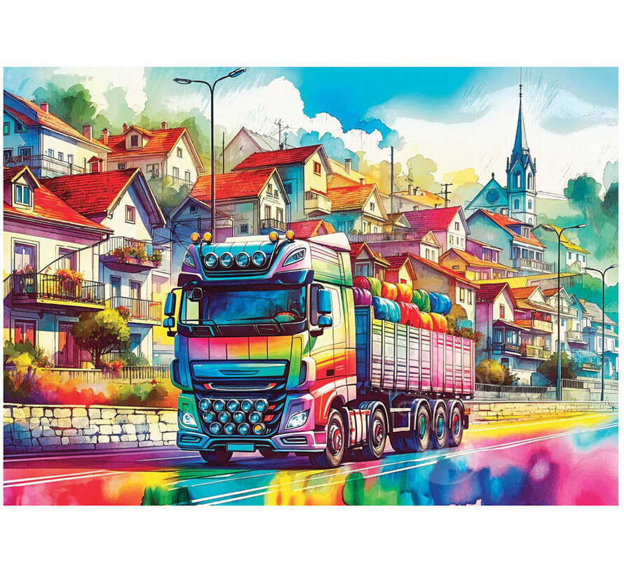 FINAL SALE Delfy Rolling Through Colors Puzzle 1000pcs *