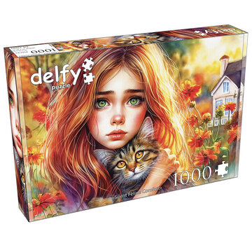 Delfy FINAL SALE Delfy Silent Feline Comfort Puzzle 1000pcs - Canada Only