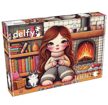 Delfy Delfy Fireside Evening Bliss Puzzle 1000pcs - Canada Only