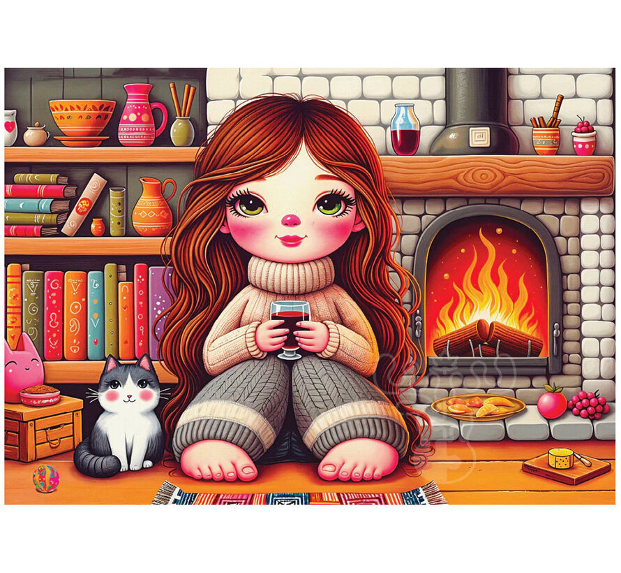 Delfy Fireside Evening Bliss Puzzle 1000pcs