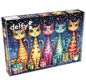 Delfy Delfy Purrfectly Wrapped Puzzle 1000pcs - Canada Only