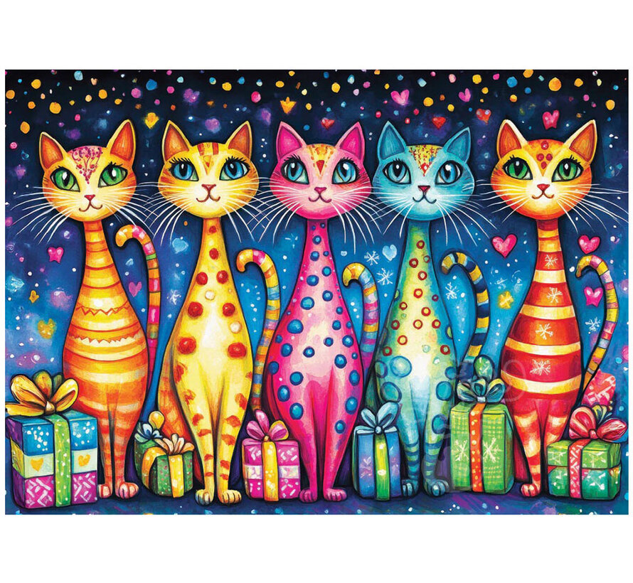 FINAL SALE Delfy Purrfectly Wrapped Puzzle 1000pcs *