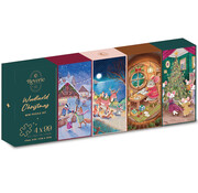 Reverie Puzzles Reverie Woodland Christmas Mini Puzzle Set 4 X 99pcs CANADA ONLY