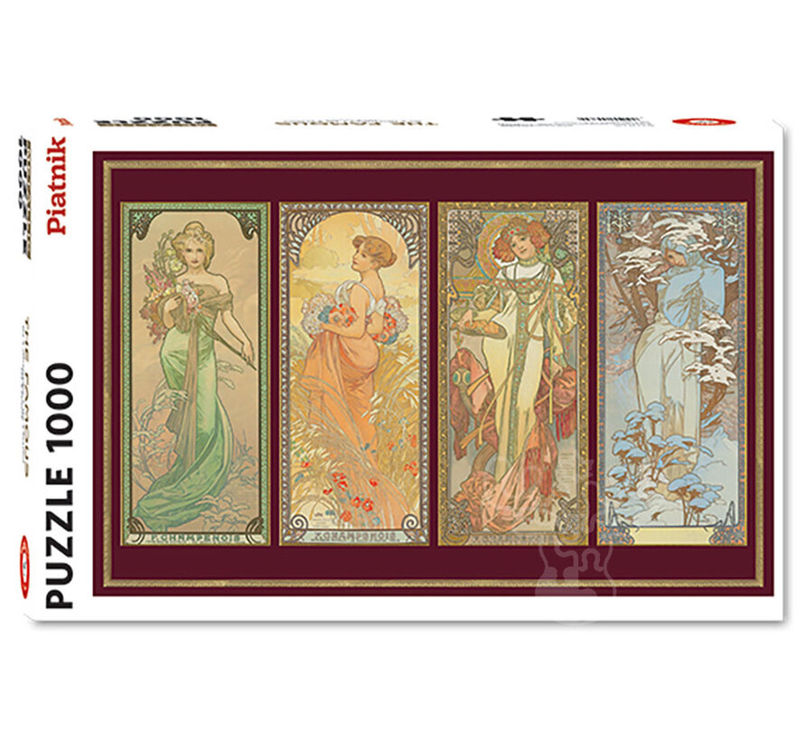 Piatnik Mucha - Four Seasons, Metallic Puzzle 1000pcs