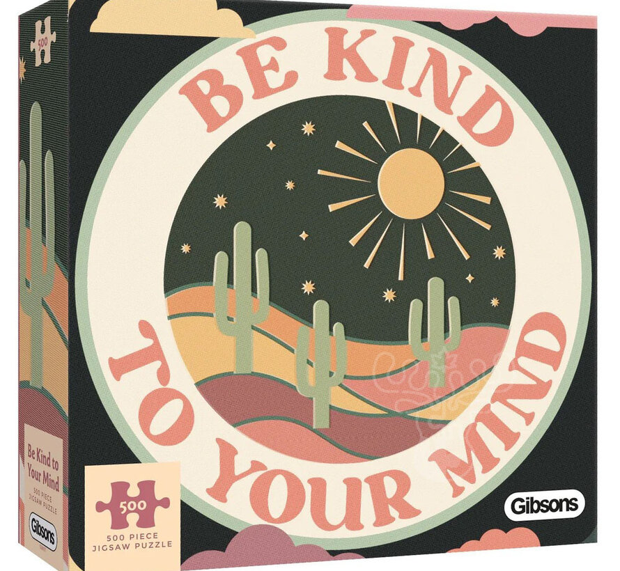 FINAL SALE Gibsons Be Kind to Your Mind Puzzle 500pcs RETIRED
