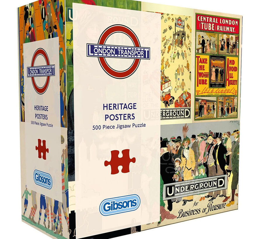 Gibsons TfL Heritage Posters  Puzzle 500pcs RETIRED