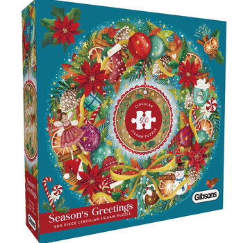 Gibsons Gibsons Seasons Greetings Circular Puzzle 500pcs