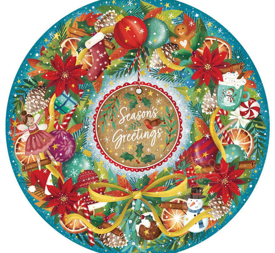 Gibsons Seasons Greetings Circular Puzzle 500pcs