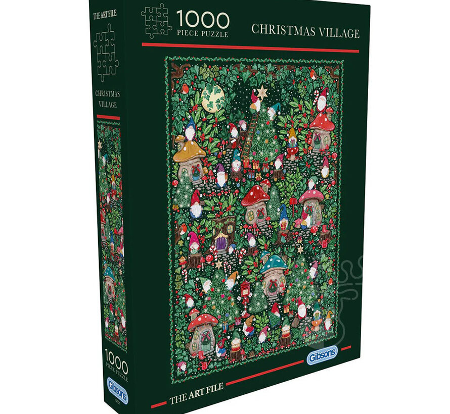 Gibsons The Art File: Christmas Village Puzzle 1000pcs
