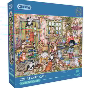 Gibsons Gibsons Courtyard Cats Puzzle 1000pcs