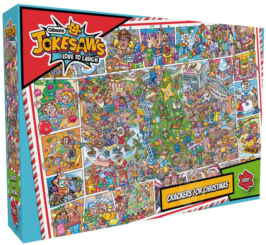 Gibsons Jokesaws: Crackers for Christmas Puzzle 1000pcs