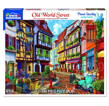 White Mountain White Mountain Old World Street Puzzle 500pcs RETIRED