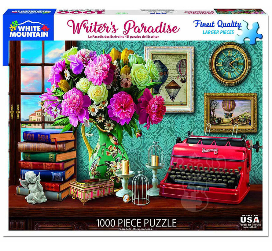 White Mountain Writer’s Paradise Puzzle 1000pcs RETIRED
