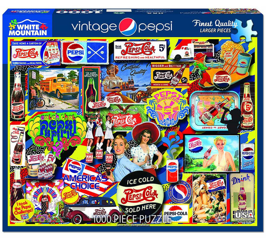 White Mountain Vintage Pepsi Puzzle 1000pcs RETIRED