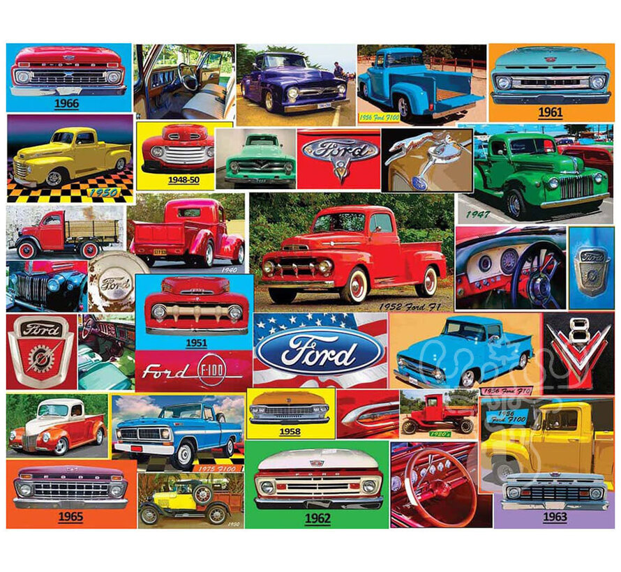 White Mountain Classic Ford Pickups Puzzle 1000pcs RETIRED
