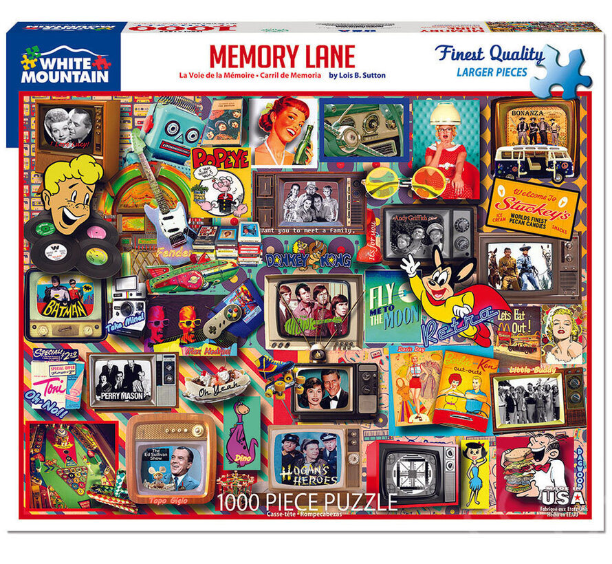 White Mountain Memory Lane Puzzle 1000pcs RETIRED