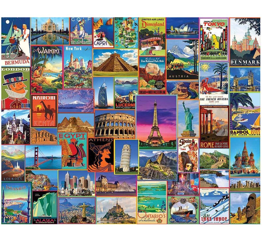 White Mountain Best Places in the World Puzzle 1000pcs RETIRED