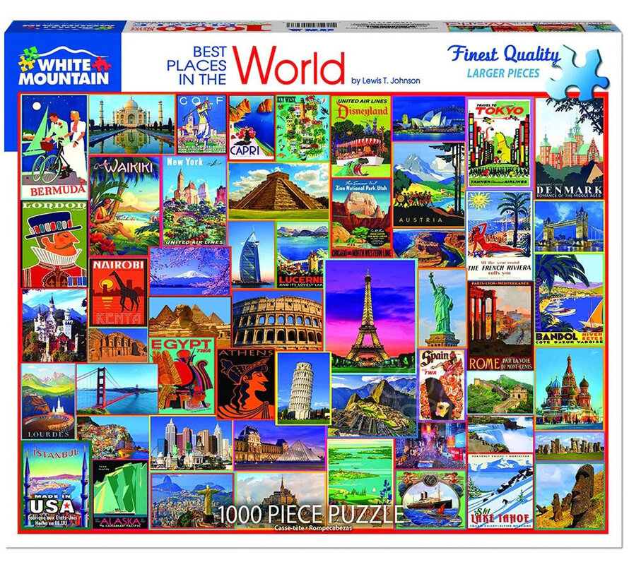 White Mountain Best Places in the World Puzzle 1000pcs RETIRED