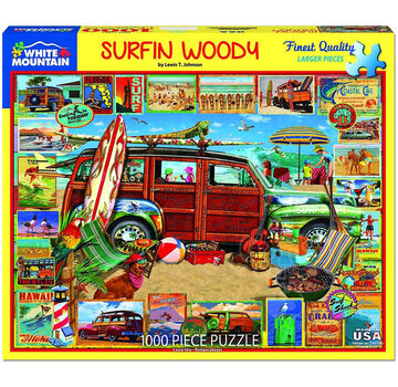 White Mountain White Mountain Surfin’ Woody Puzzle 1000pcs RETIRED