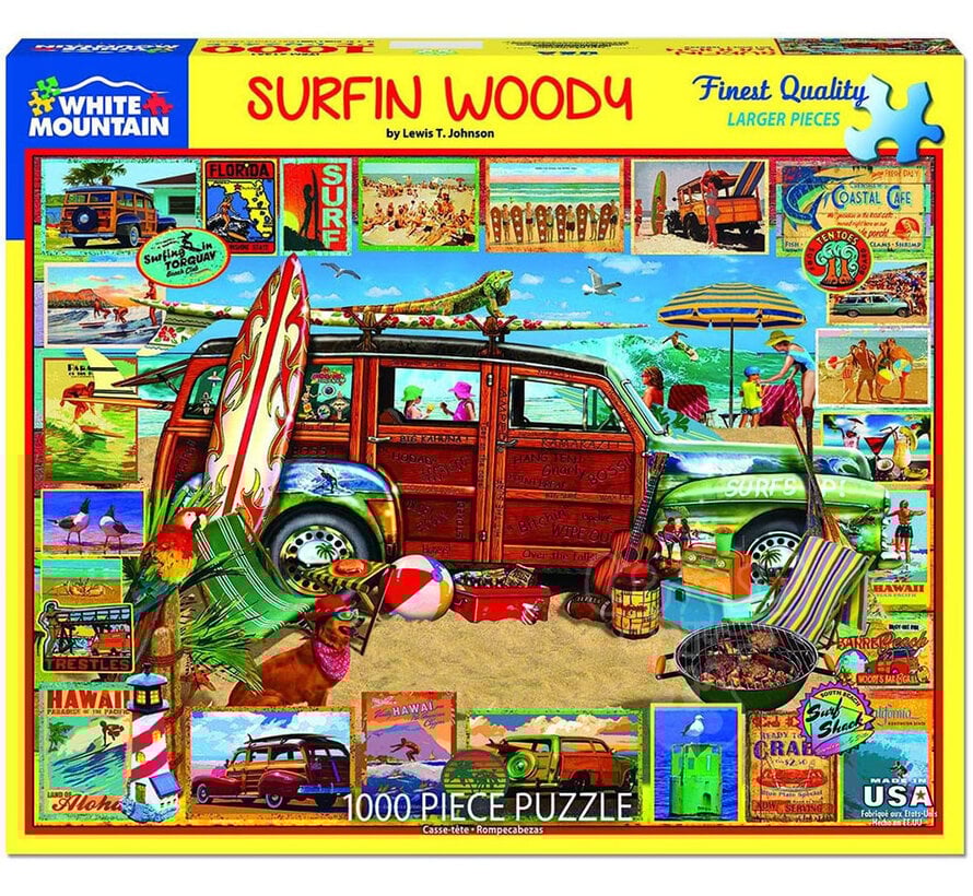 White Mountain Surfin’ Woody Puzzle 1000pcs RETIRED