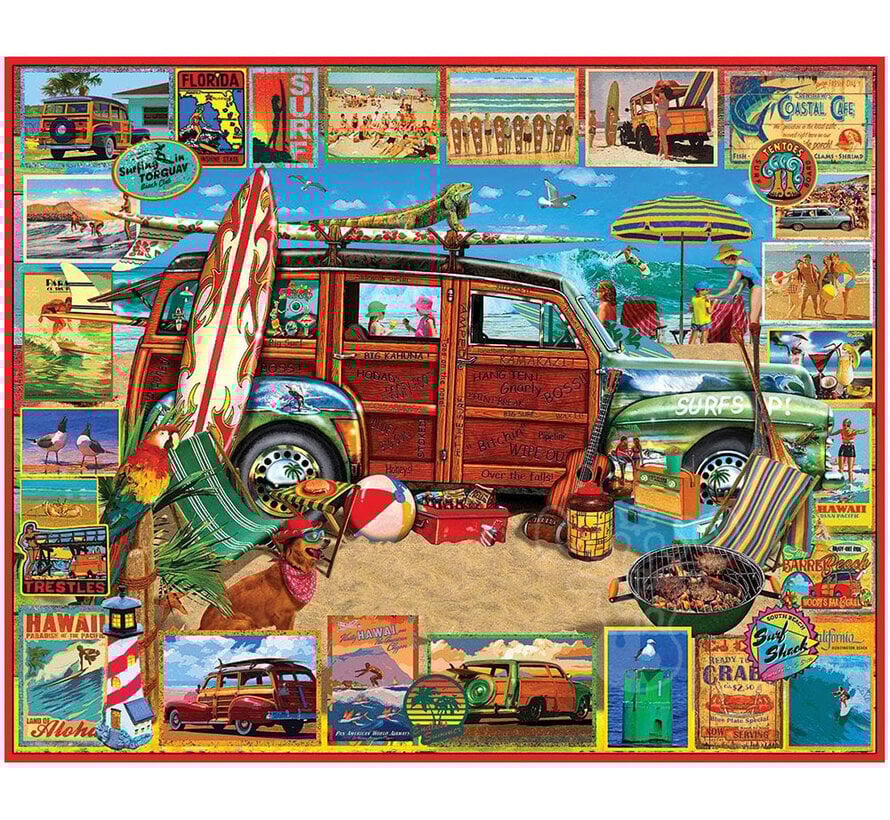 White Mountain Surfin’ Woody Puzzle 1000pcs RETIRED