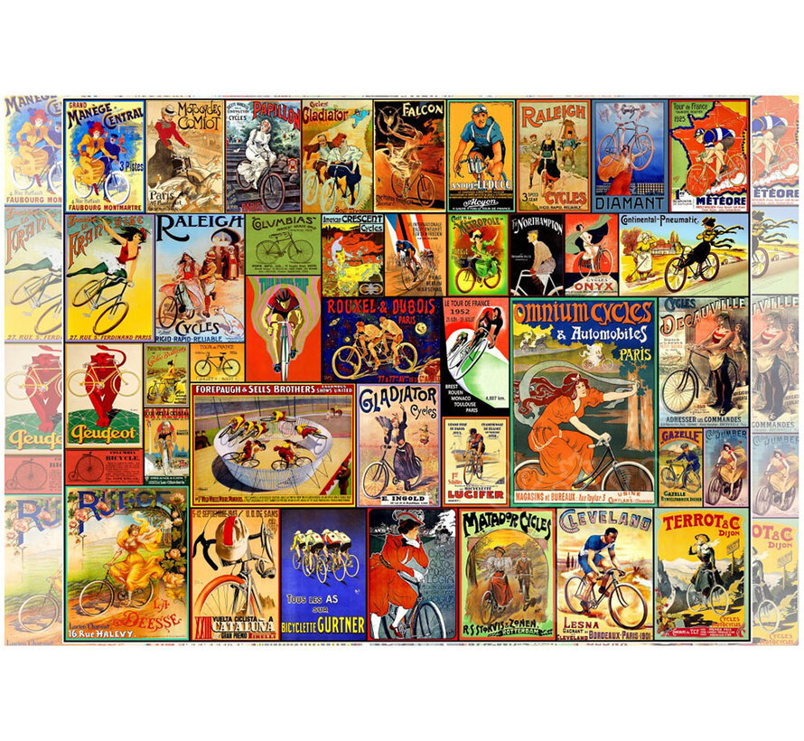 Grafika Vintage Bicycle Posters Puzzle 1000pcs