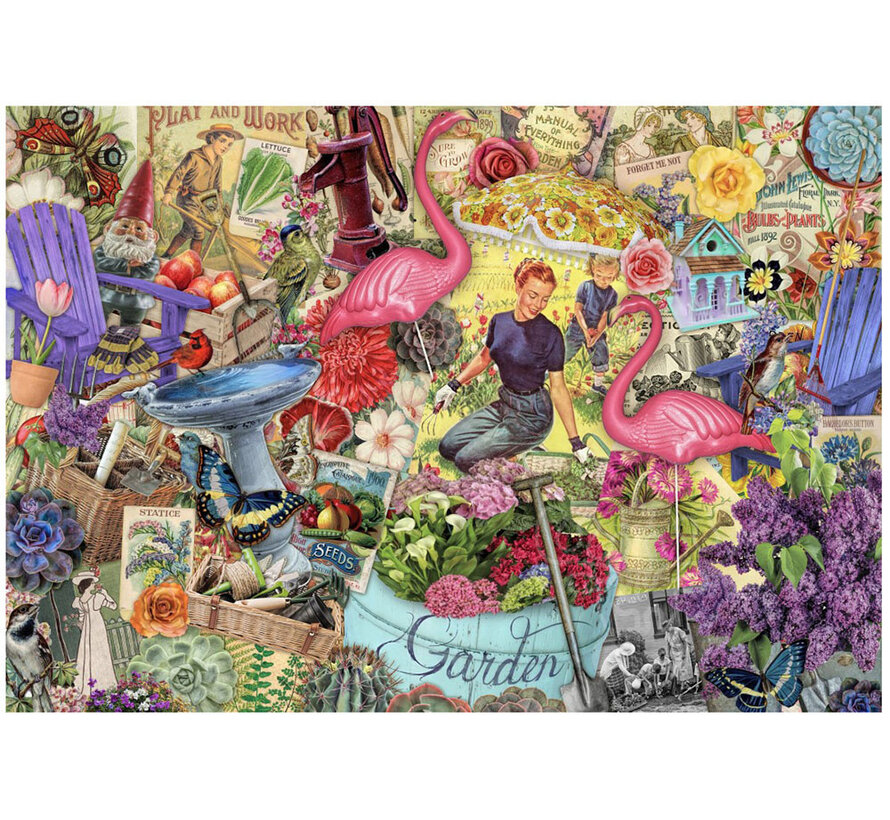 Grafika Garden Collage Puzzle 1000pcs