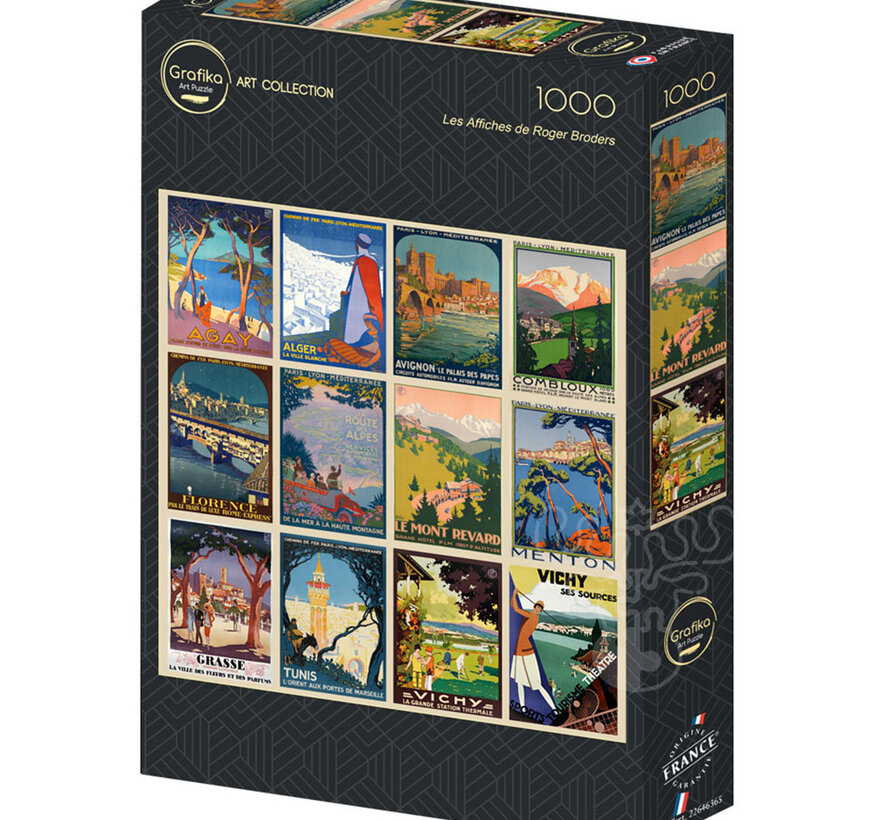 Grafika Les Affiches de Roger Broders (Posters from Roger Broders) Puzzle 1000pcs