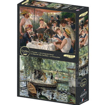 Grafika Grafika L’ Art D’ Auguste Renoir (Renoir’s Art) : Le Déjeuner des Canotiers - La Grenouillère Puzzle 2 x 500pcs