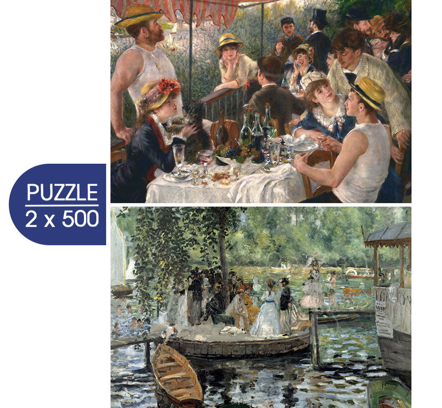 Grafika L’ Art D’ Auguste Renoir (Renoir’s Art) : Le Déjeuner des Canotiers - La Grenouillère Puzzle 2 x 500pcs