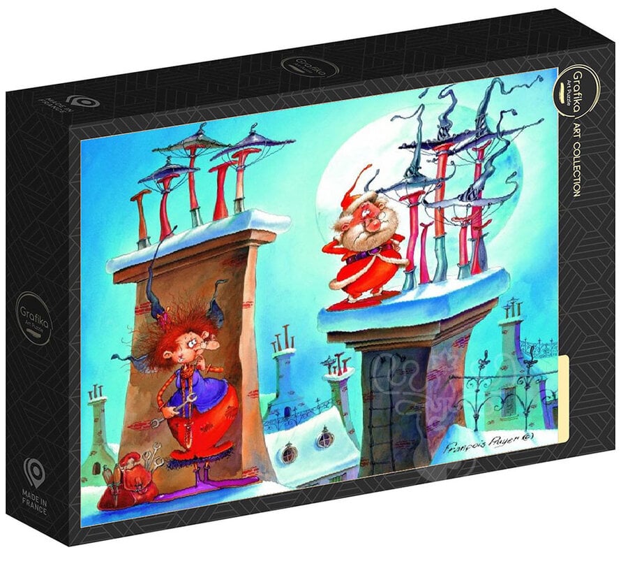Grafika The Witch and Santa Claus - François Ruyer Puzzle 1000pcs