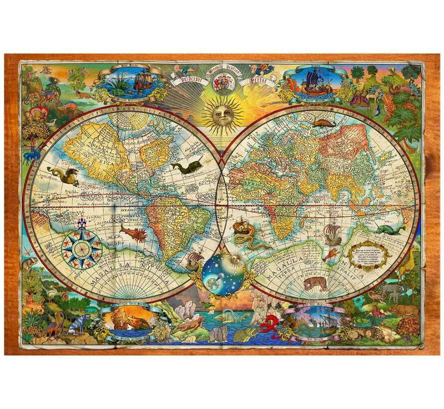Grafika Creatures Of The Earth Map Puzzle 1000pcs