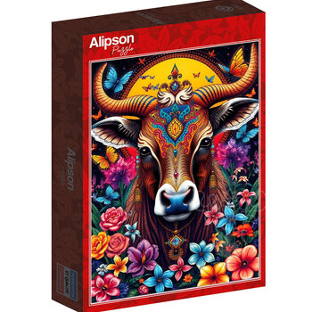 Alipson Puzzle Alipson La Vache et le Secret des Fleurs (The Cow and the Flower Secret) Puzzle 1000pcs
